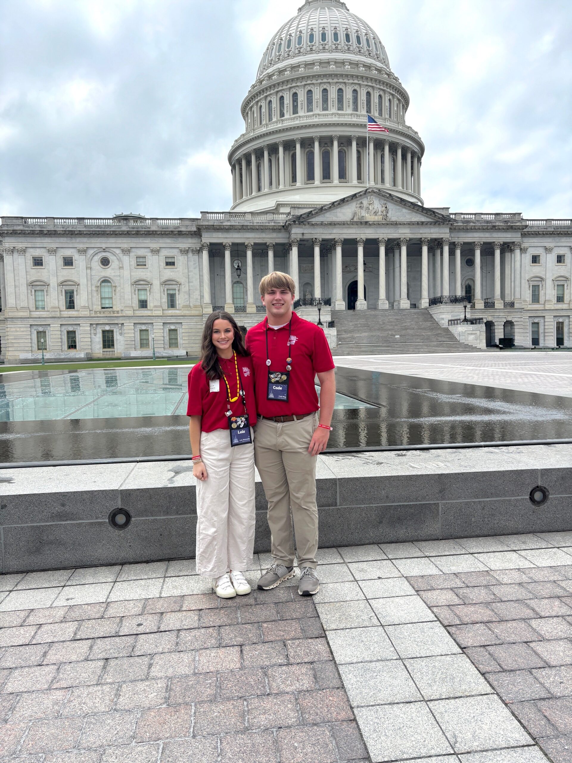 Youth Tour Scholarship Winners - Lola Drinkwater and Cade May